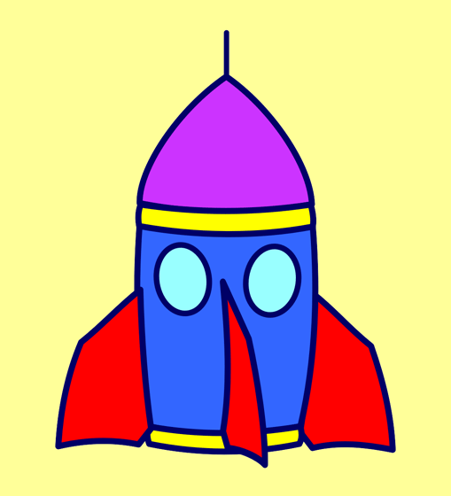 Rocket Ship Drawing
