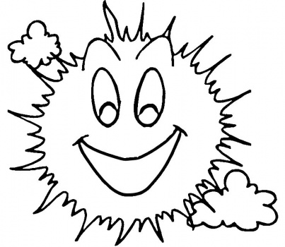 Smiling Sun coloring page | Super Coloring