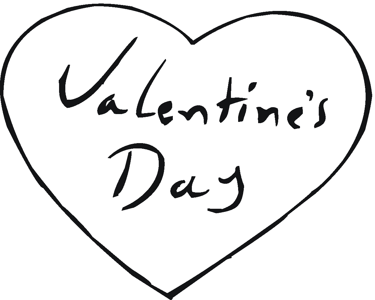 Decorated Valentine's Day Heart - Valentines Day Coloring Pages ...