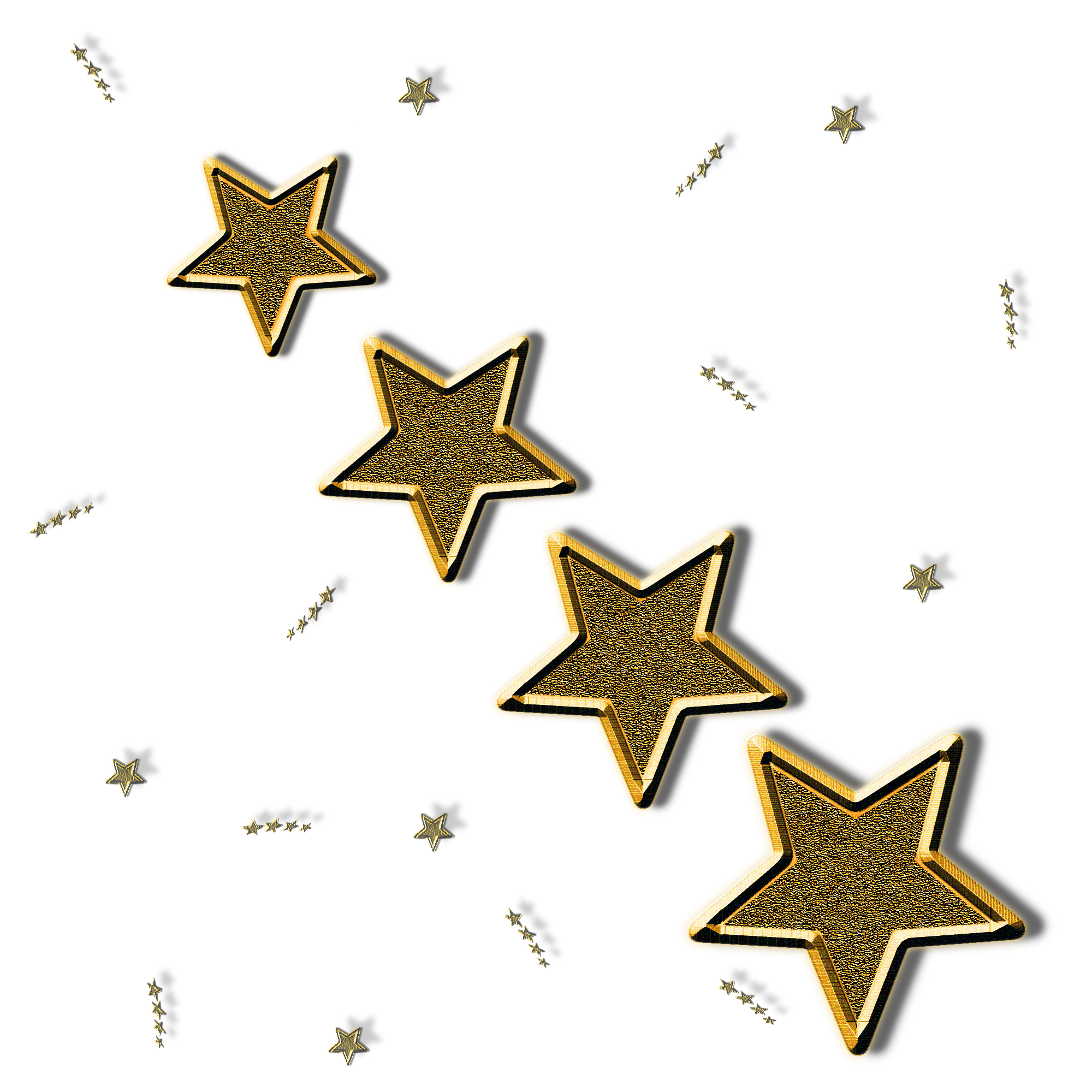 PNG Gold Stars (3) by JSSanDA