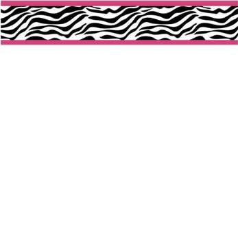 Funky Zebra Pink Wallpaper Border by Sweet Jojo Designs by JoJo ...