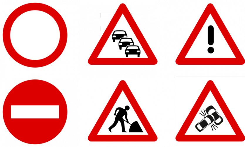 1099 traffic signs clip art | Public domain vectors