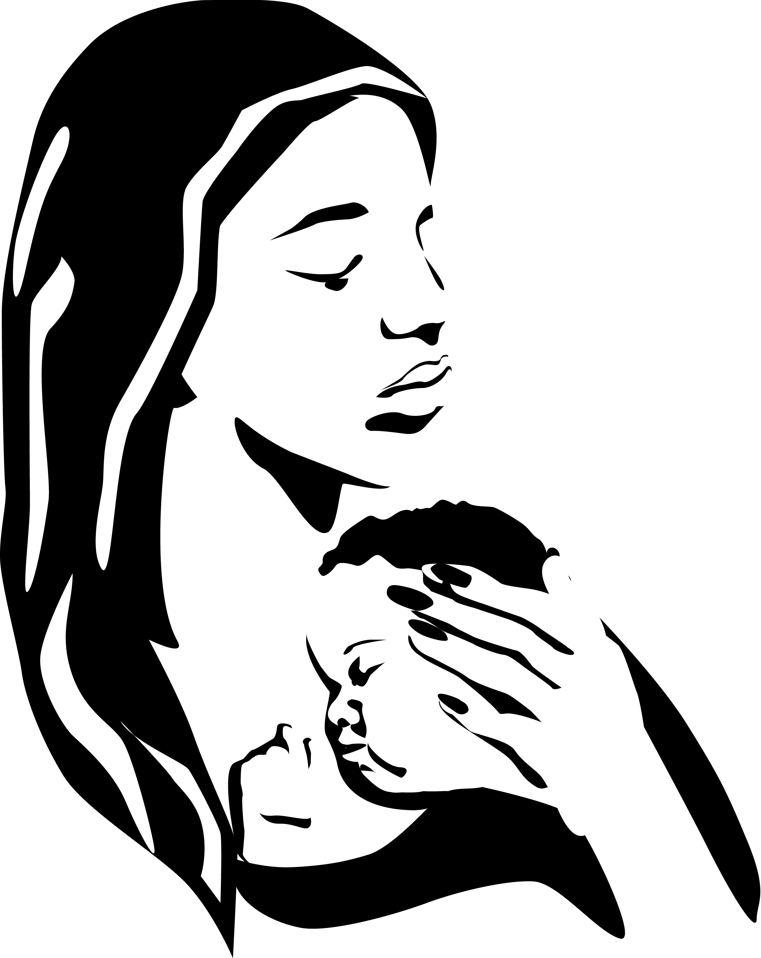 mother holding baby clipart free - photo #31