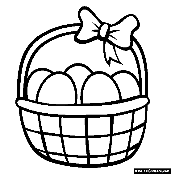 Easter Basket Coloring Page | Free Easter Basket Online Coloring