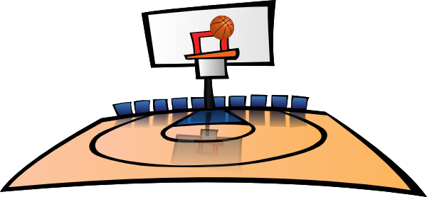 Basketball half court clipart