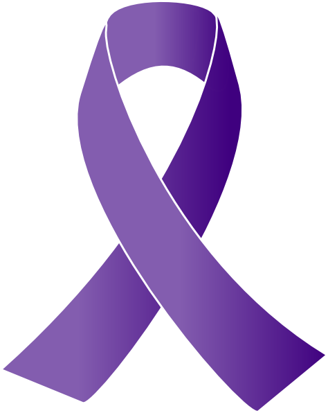 Lavender Cancer Ribbon Clipart