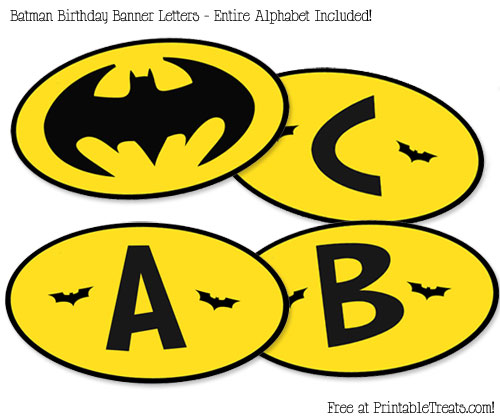 Free Printable Batman Birthday Banner — Printable Treats.com