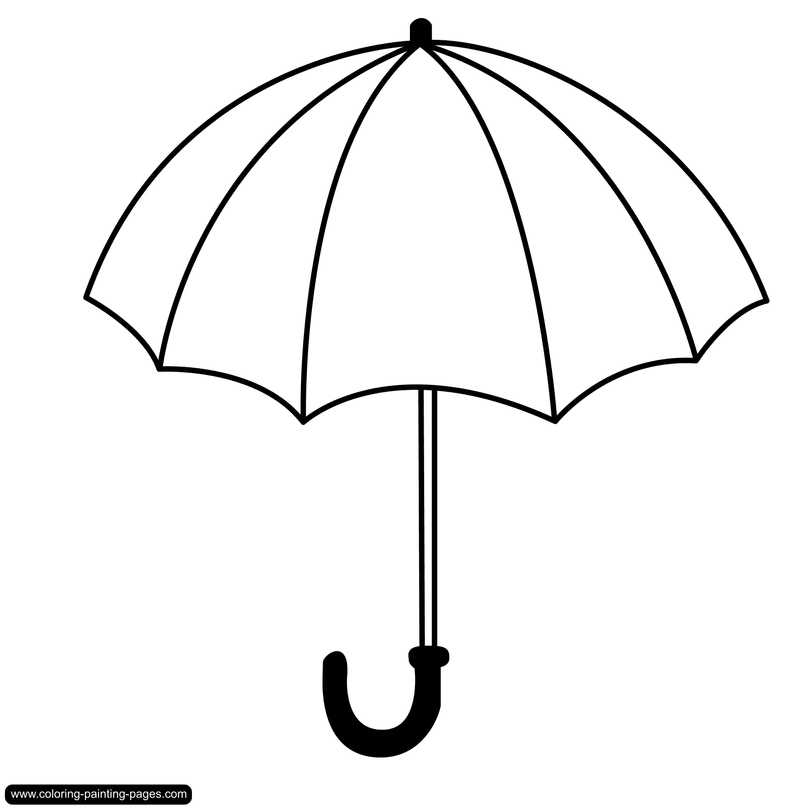 Umbrella Outline Clipart