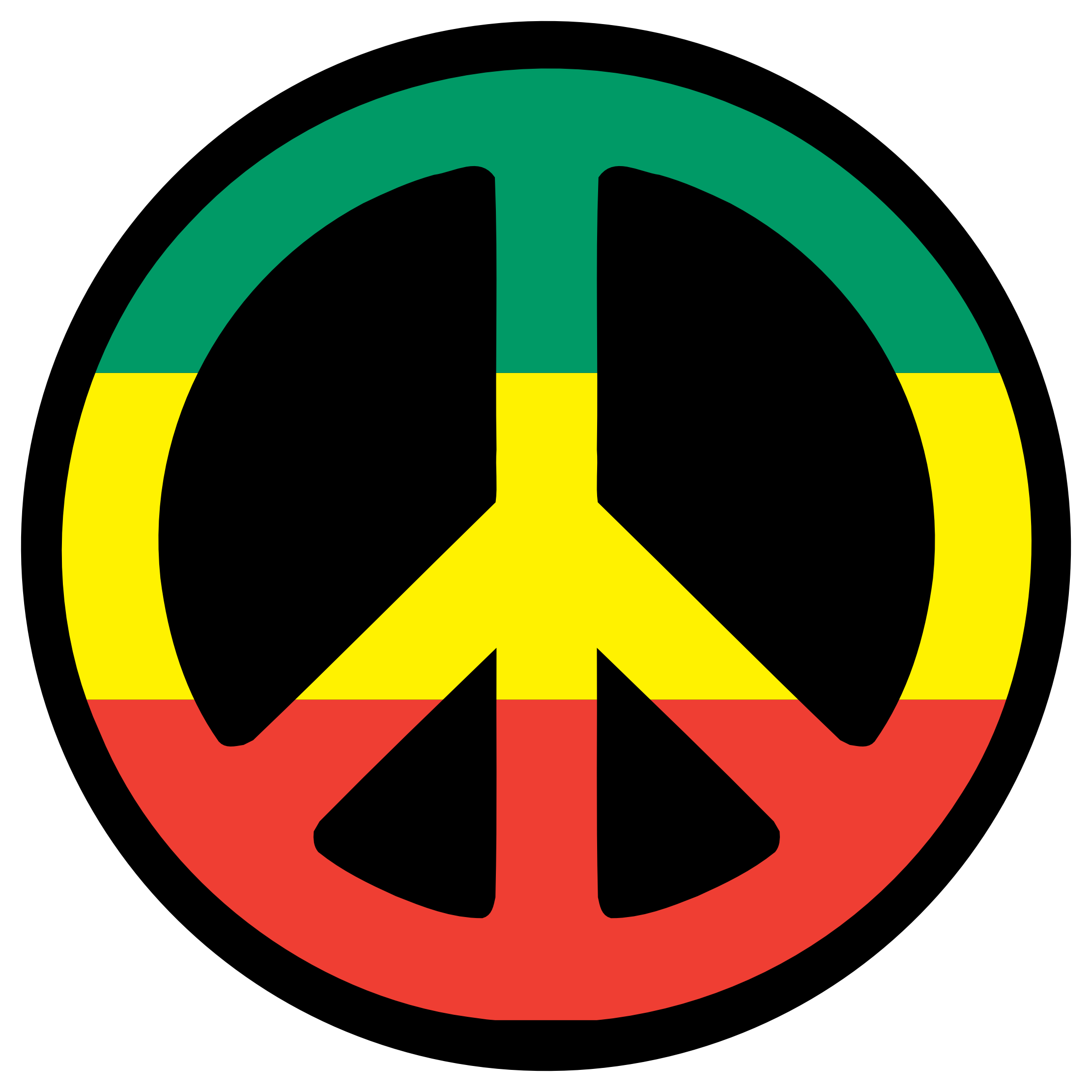 Peace Symbol Rasta - ClipArt Best