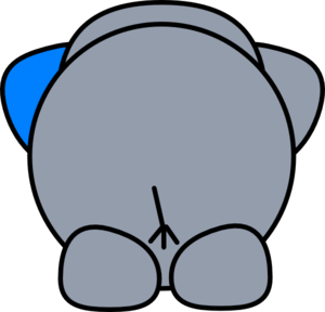 Elephant Butt Clip Art - vector clip art online ...
