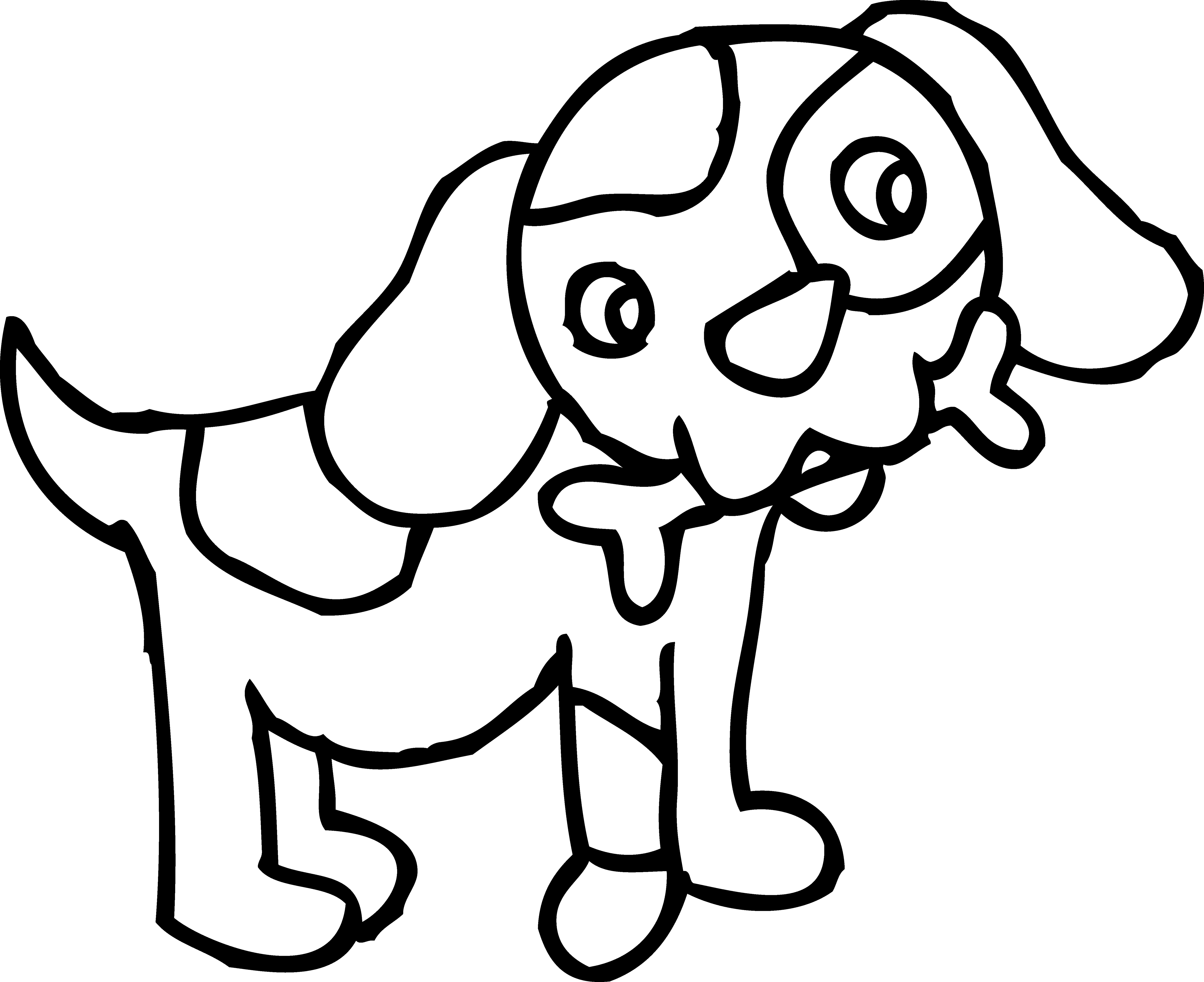 Black And White Dog Clipart - Tumundografico