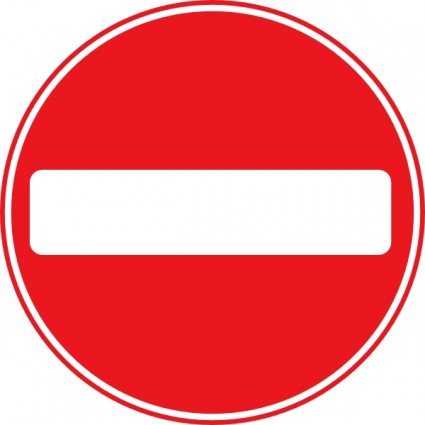 No entry sign clipart