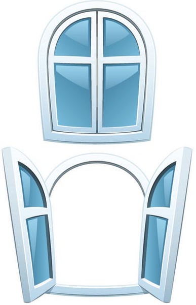 3d home window open and closed vector Free vector in Encapsulated ...