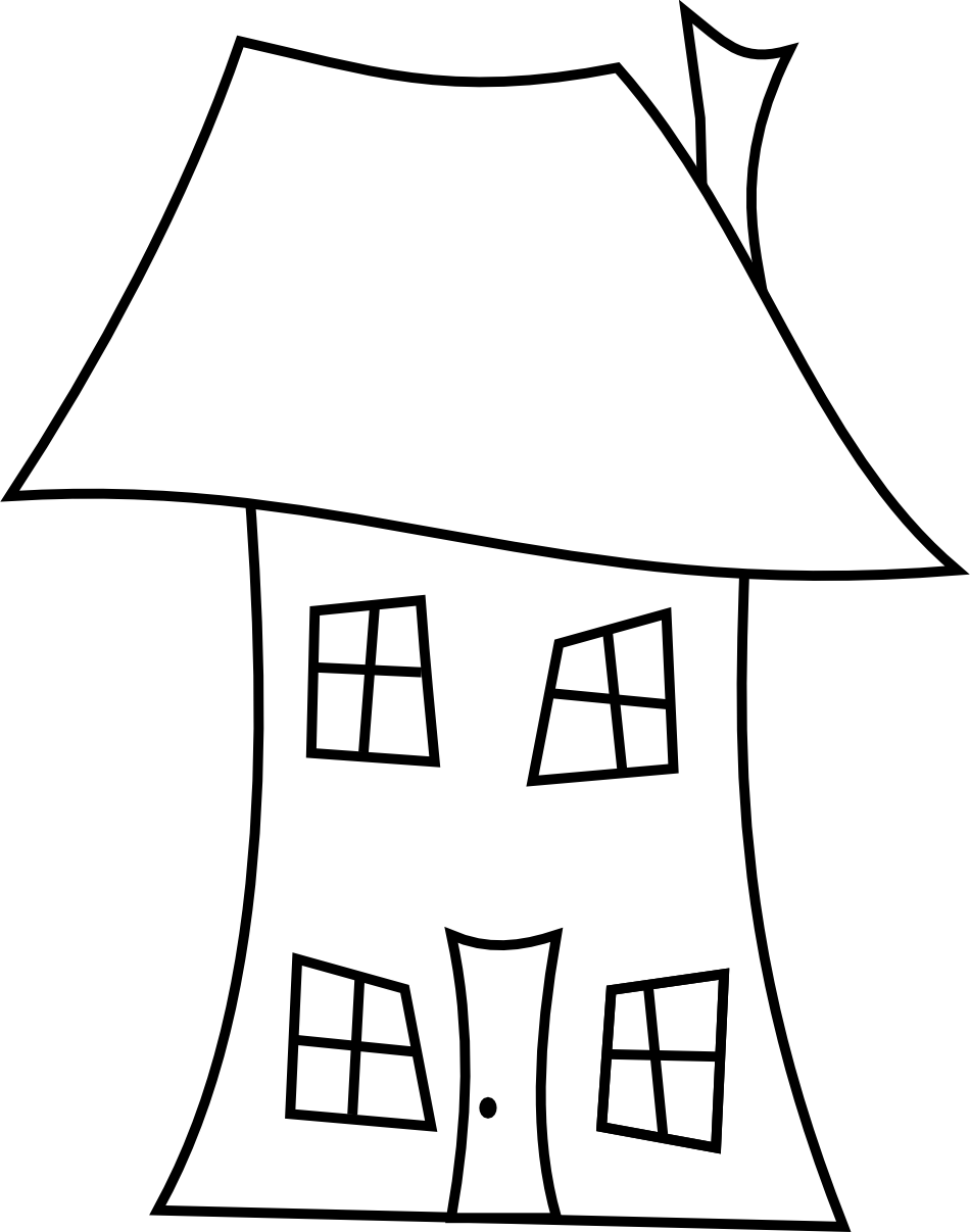 free black and white clip art house - photo #45