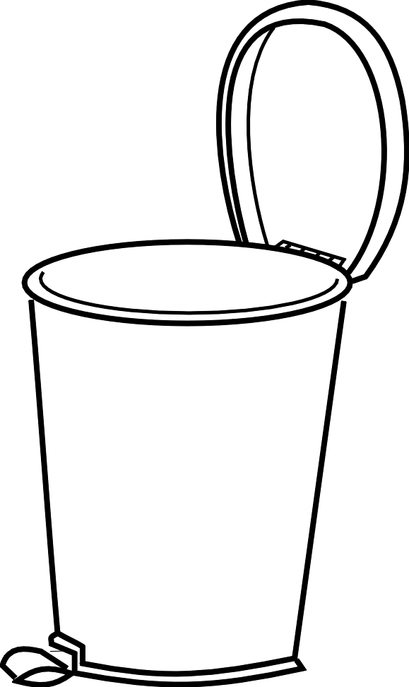 Paper trash can clipart