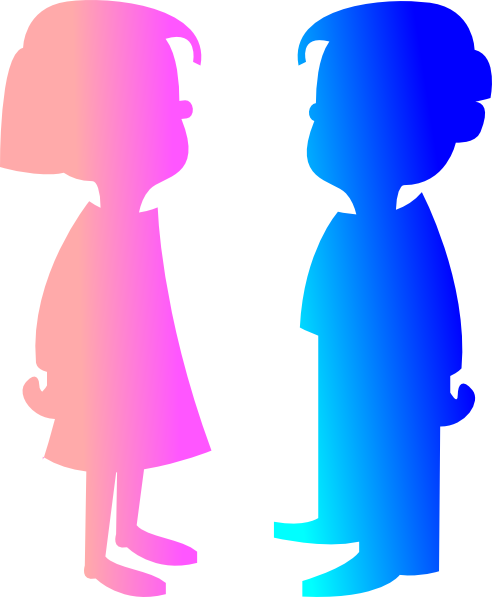 Boy and girl symbol clipart
