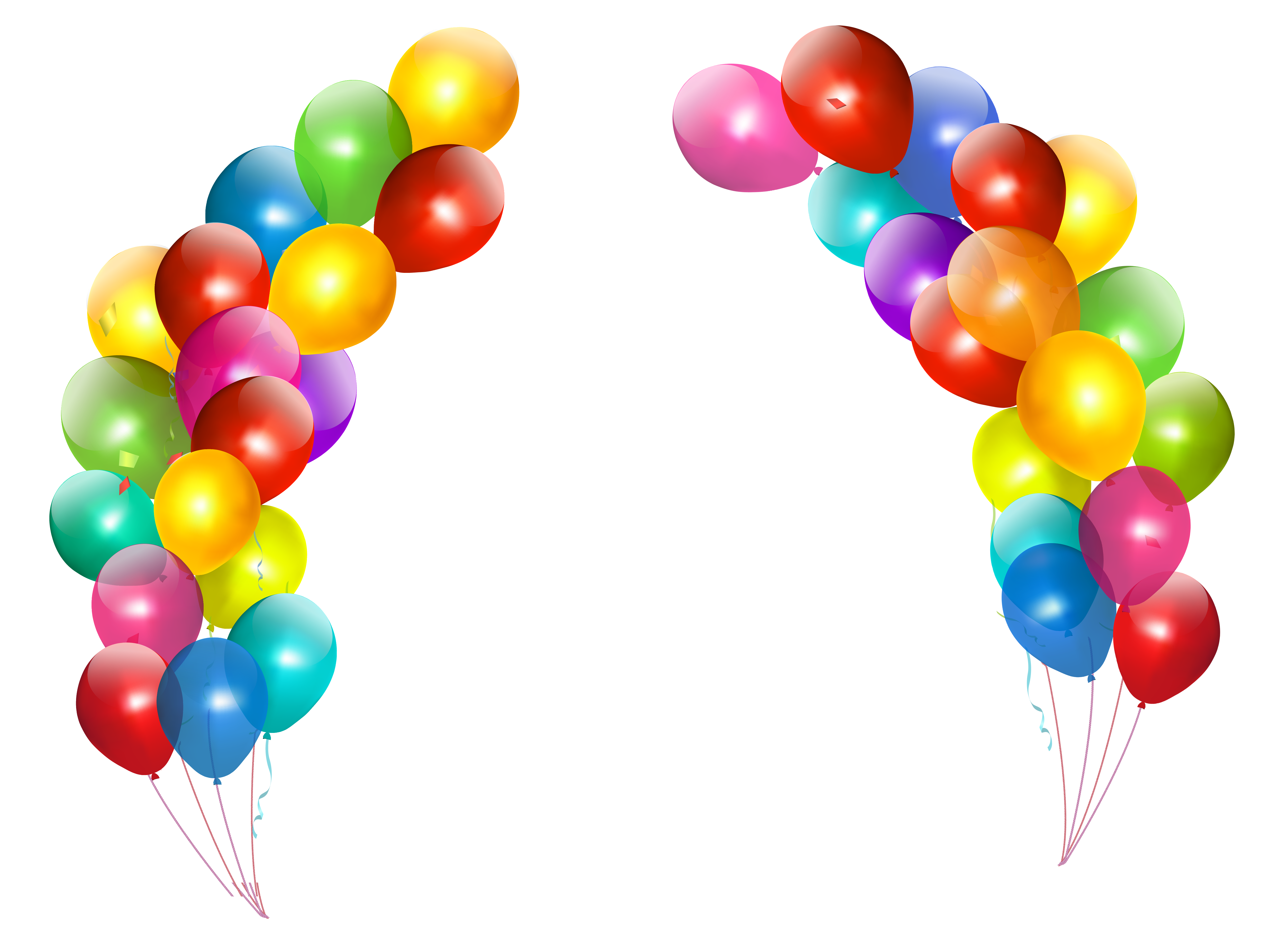 Colorful Balloons Decor Transparent PNG Clipart