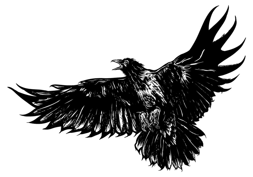 Flying Crow Tattoo Design | Fresh 2017 Tattoos Ideas