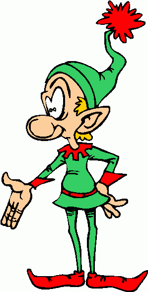 Green elf clipart