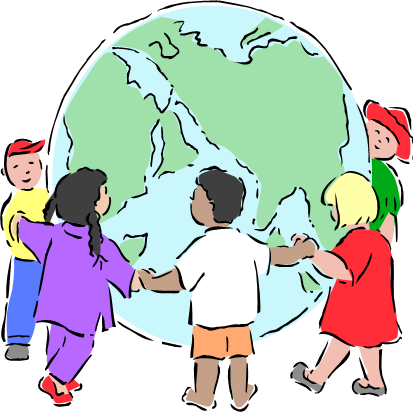 Kids around the world clipart png