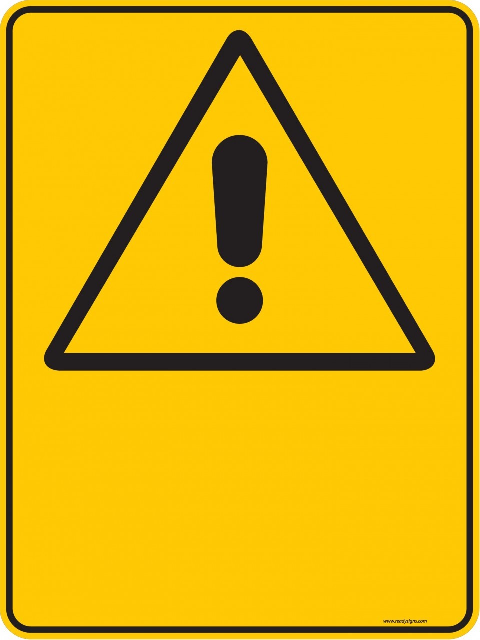 Warning Sign - BLANK Sign - PICTOGRAM - Ready Signs