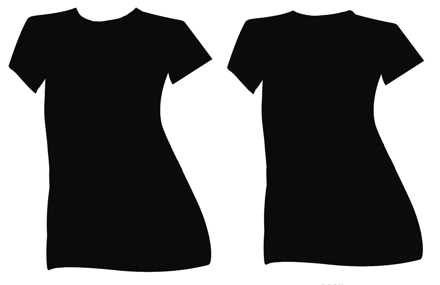 Black T Shirt Template Front And Back