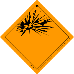 4" x 4' Explosive Symbol (blank) - Hazardous Material Explosive ...