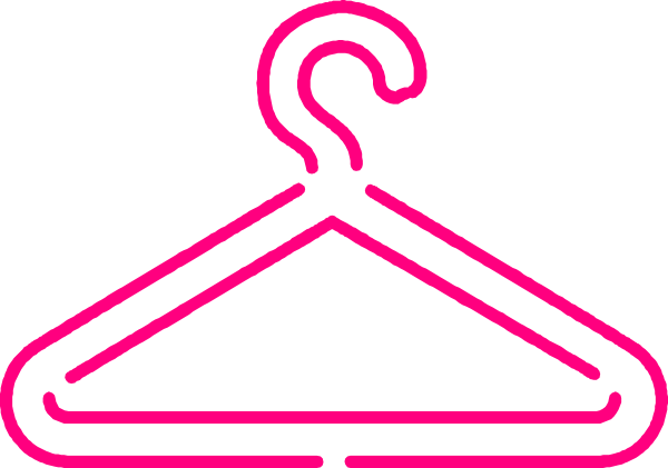 Pink Dress Hanger clip art - vector clip art online, royalty free ...