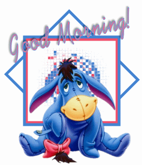 Good Morning - Eeyore play with tail good morning - I-Love Disney.