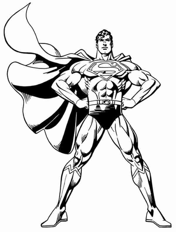 Printable Coloring Pages: Free Superman Coloring Sheets