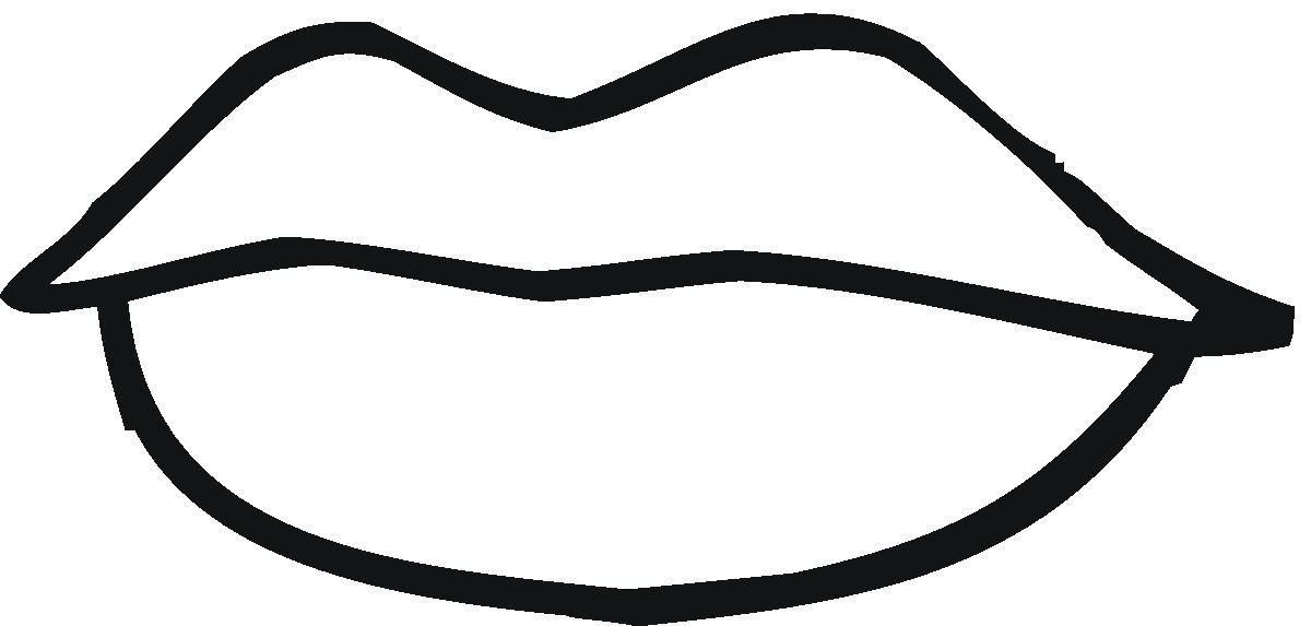Lips Clip Art Black And White - Free Clipart Images