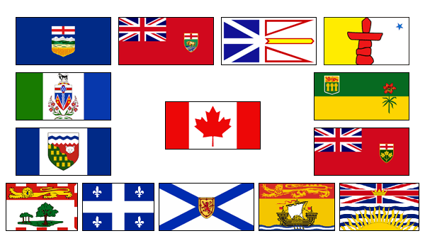 Provincial Flags of Canada Set | Provincial Flag Set (14 flags)