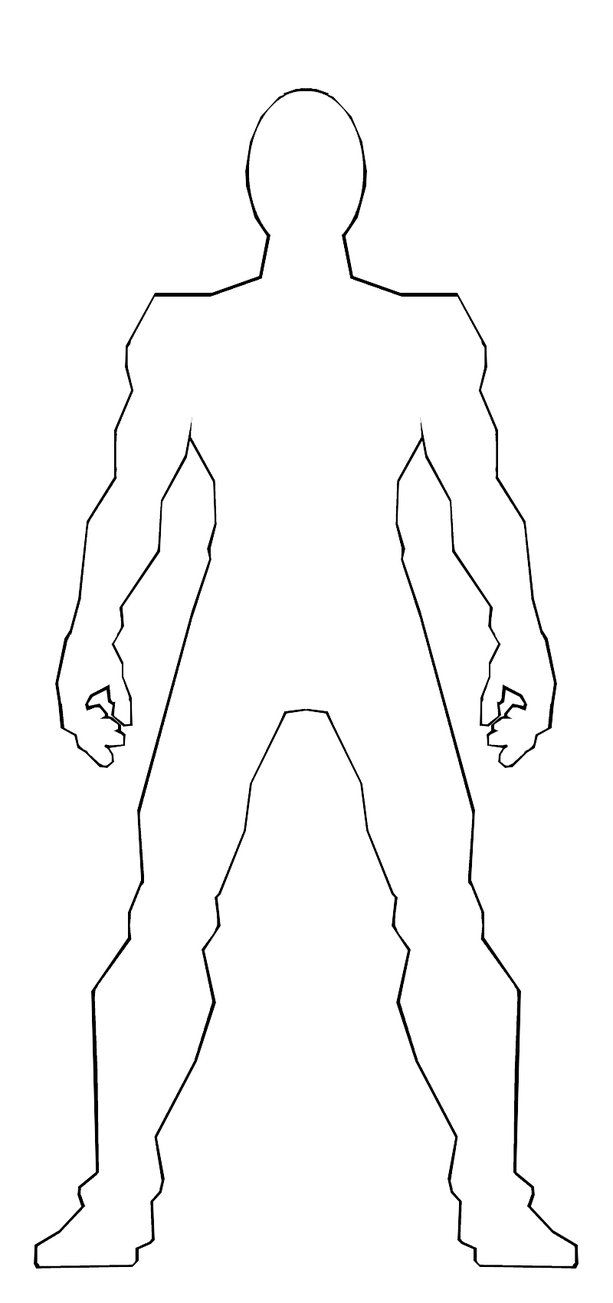 superhero body template