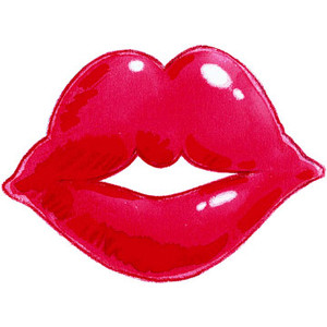 Full Red-Pink Cartoon Lips - Polyvore