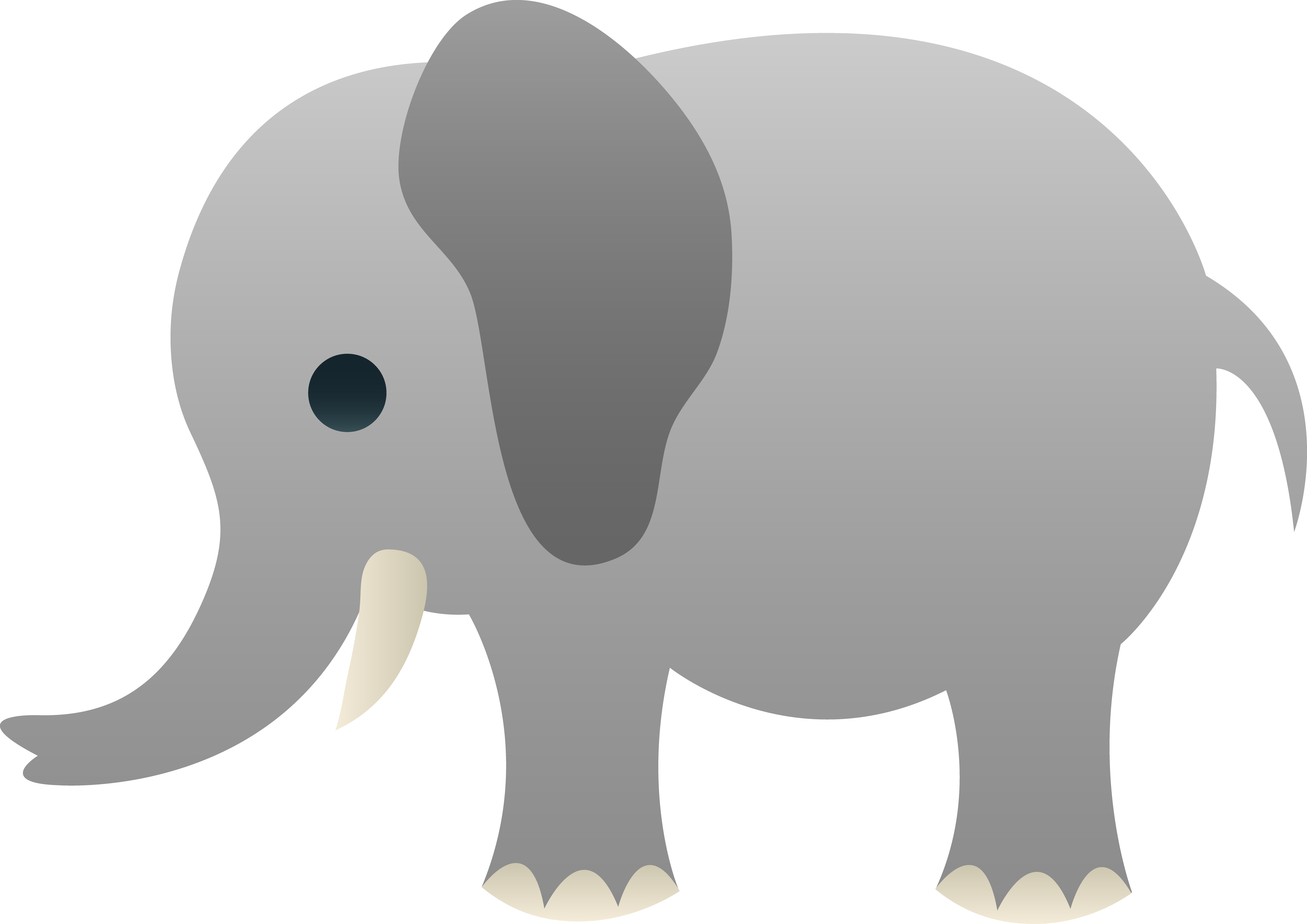 Little Gray Elephant Clip Art - Free Clip Art