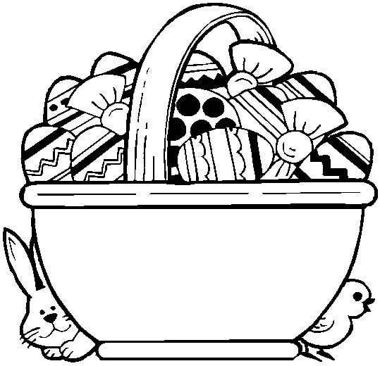 Easter Basket Coloring Pages - ClipArt Best