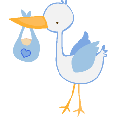 Baby boy stork clip art clipart - Clipartix