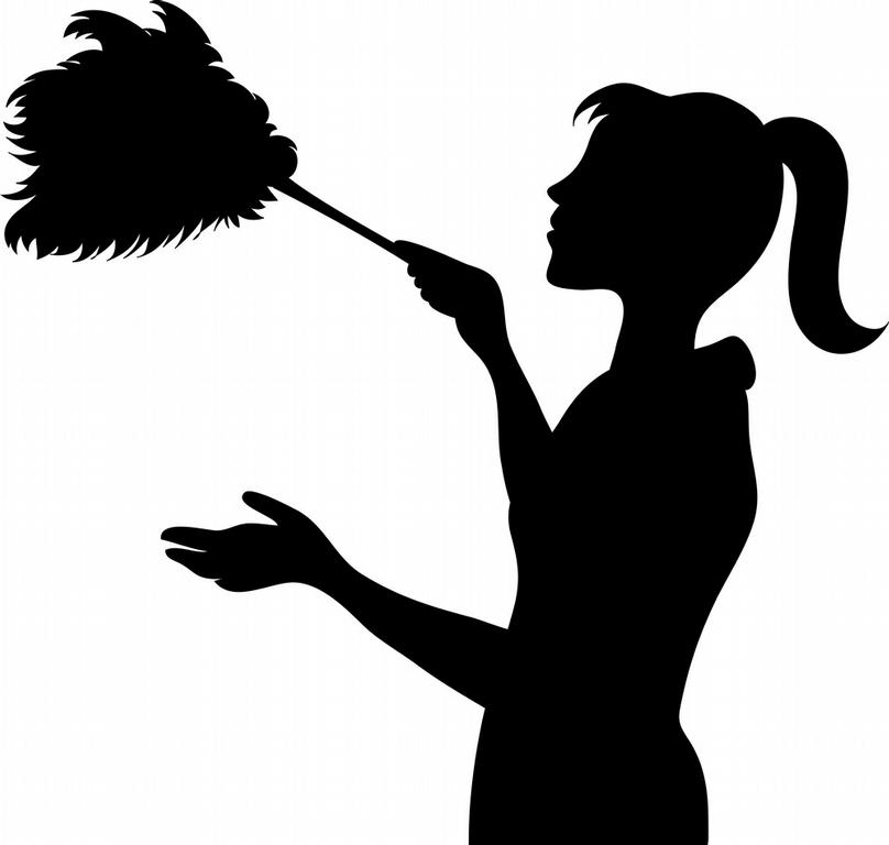 House Cleaning Black And White Clipart