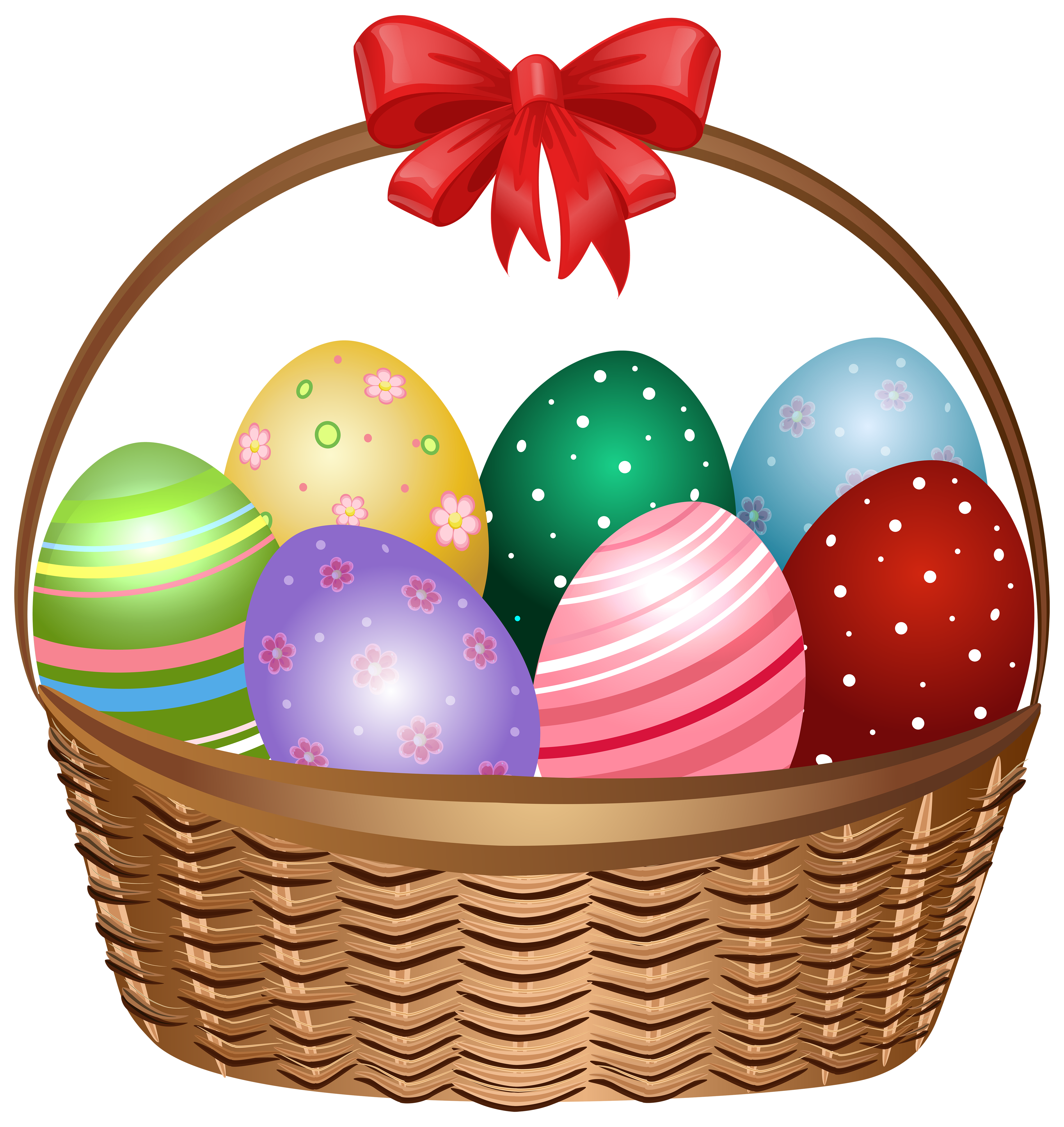 free clipart easter basket with eggs - photo #48