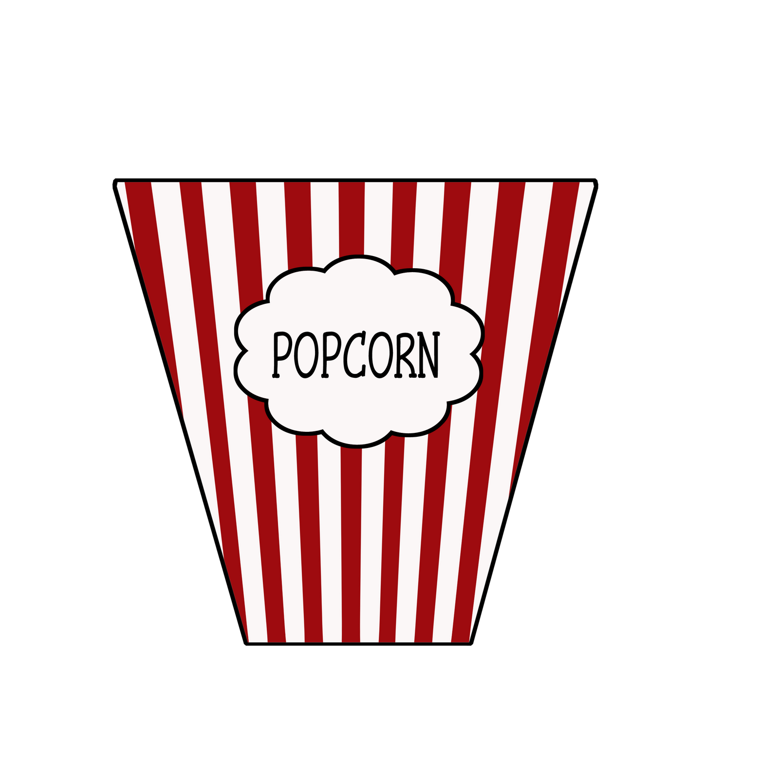 Popcorn bag clipart