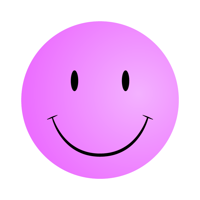 Pink Smiley Face With Mustache - Free Clipart Images