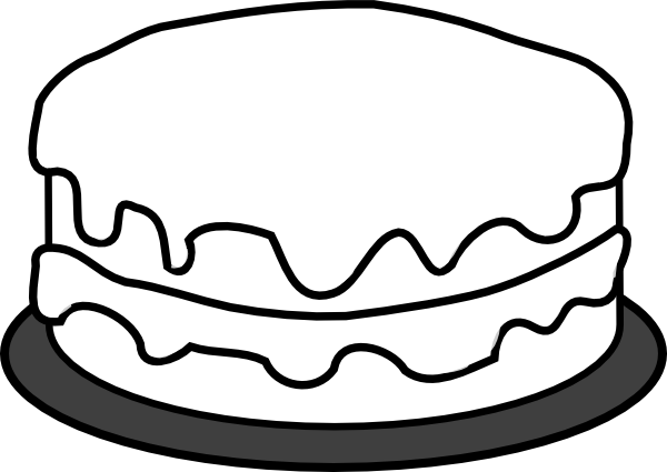Cake Slice Clipart Black And White - Free Clipart ...