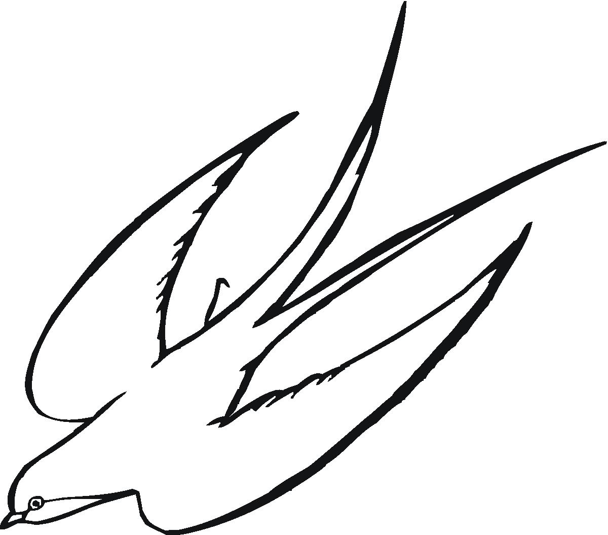Drawing Simple Bird Fly - ClipArt Best