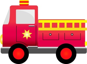 Fire Engine Clipart Image - Cartoonish Fire Engine
