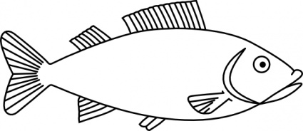 Fish Outline Clipart Black And White - Free ...