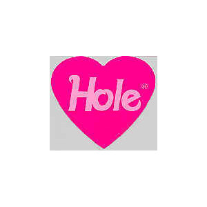 Hole Vinyl Sticker Heart Logo Courtney Love - Polyvore