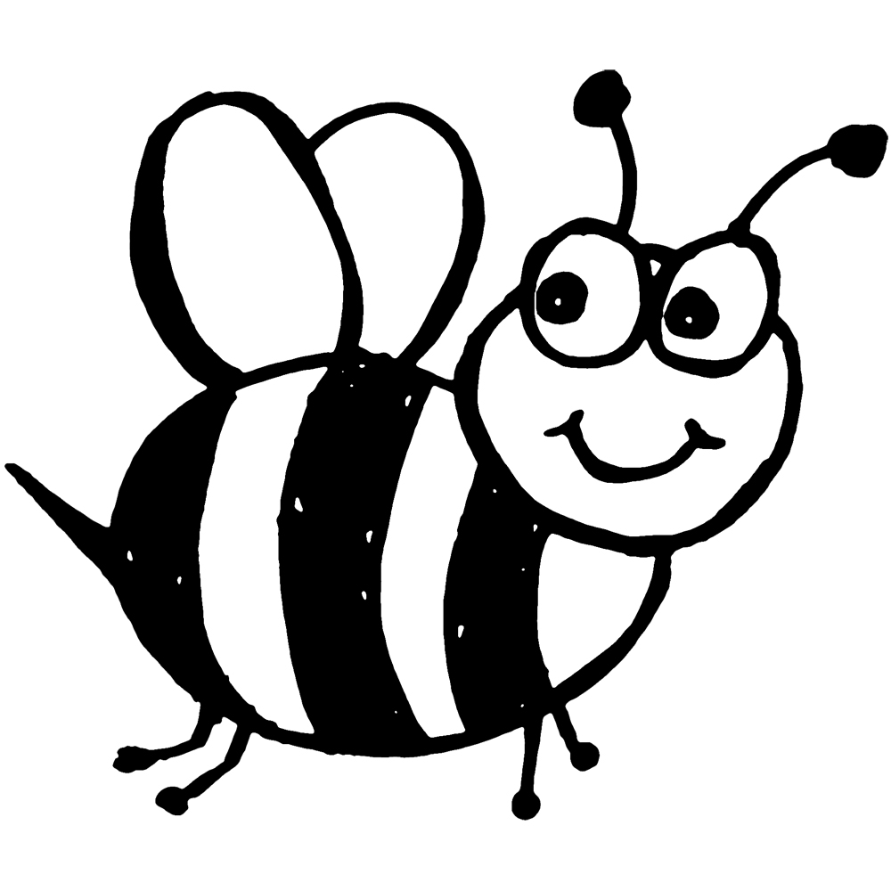 bee clipart black and white free - photo #41
