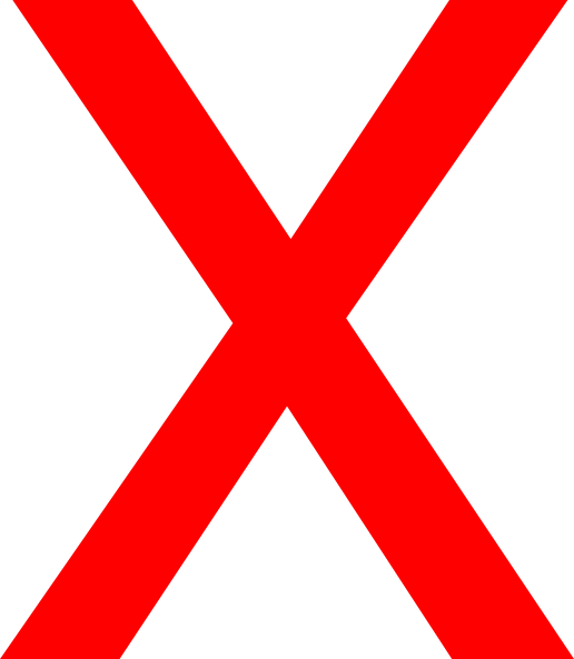 X out clipart no background