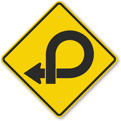 Curvy Road Signs - Dangerous Road Signs, Drive Carefully Signs