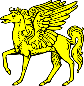 Winged Horse clip art Free Vector